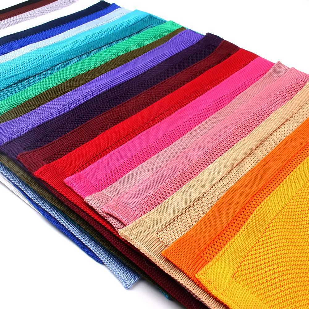 Solid Knit Pocket Square For Men Suits Knitted Hanky Mens Handkerchiefs Casual Suit Square Handkerchief Towels For Party ScarvesX240921