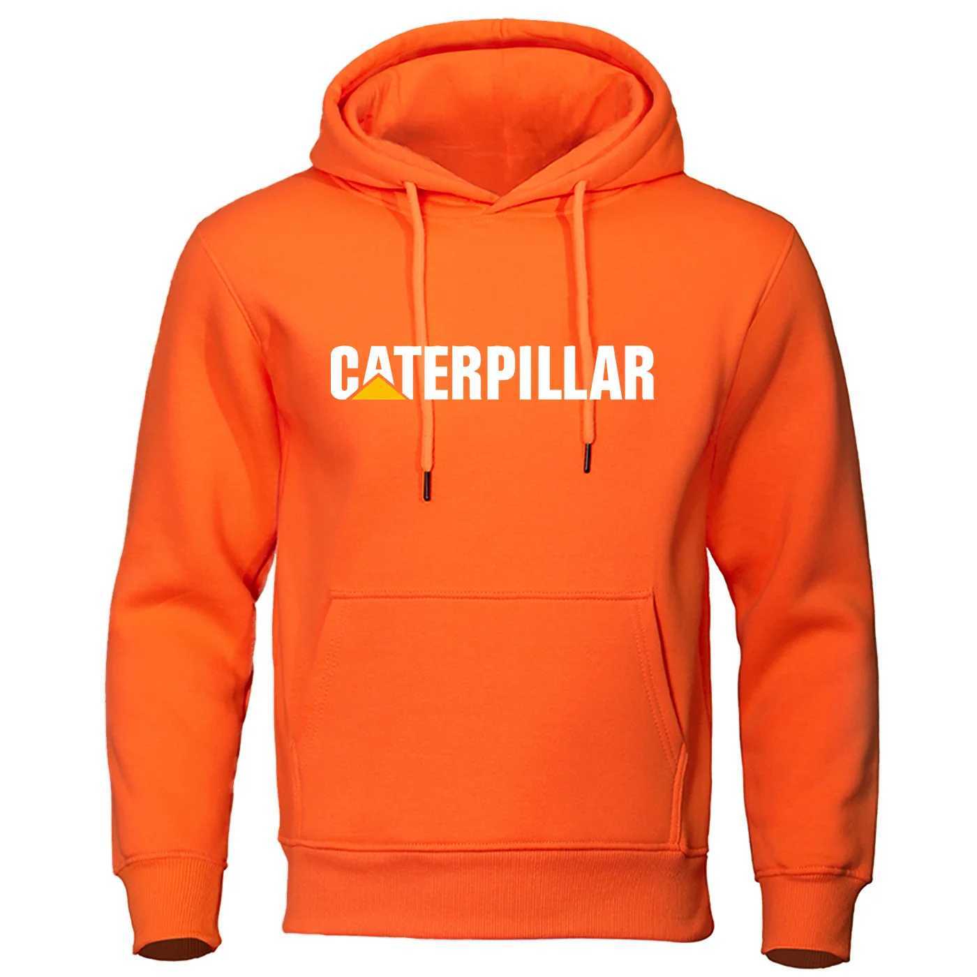 Catepellar hot selling fashion autumn simple print comfortable top loose mens hoodie hip-hop round neck hoodie W240921
