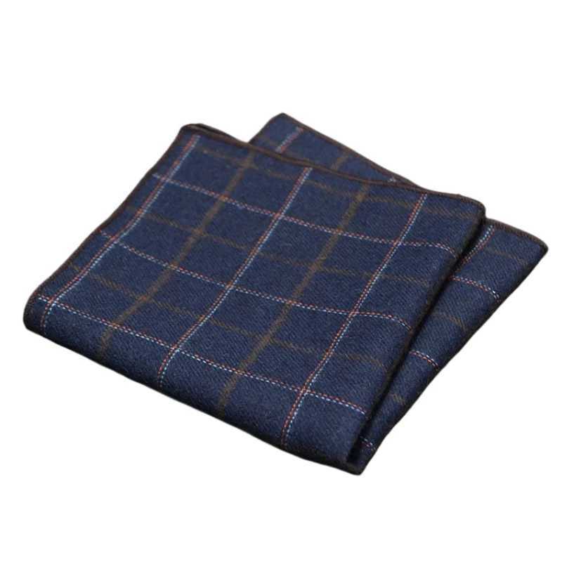 High Quality Hankerchief Scarves Plaid Business Suit Hankies 100% Cotton Casual Mens Pocket Square Handkerchiefs 25*25cmX240921