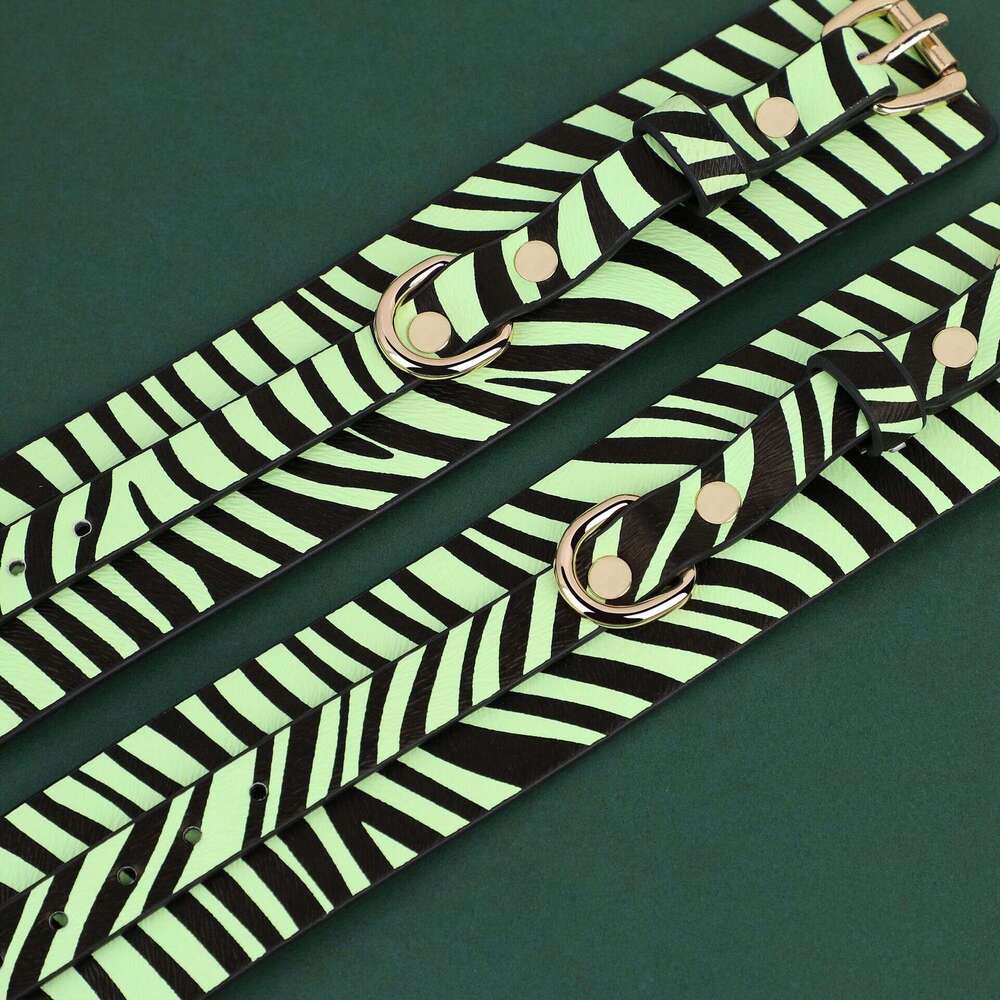 Cross border exclusive SM sex props luminous seven piece set zebra print sex handcuffs leopard print leather whips adult products