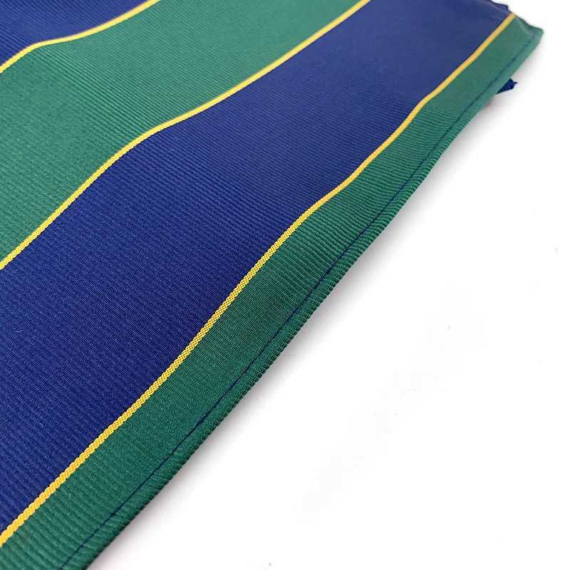 Luxury 25*25CM Mens Vintage Paisley Striped Silk Hanky Pocket Square Fashion Men Green Gray Hanky for Wedding Party Chest TowelX240921