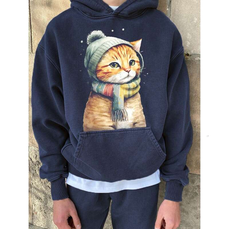 2023 Autumn Cross Border 3D Hoodies Popular Digital Printed Men's Hoodies With Hats Hot Selling Items Huyi 43D