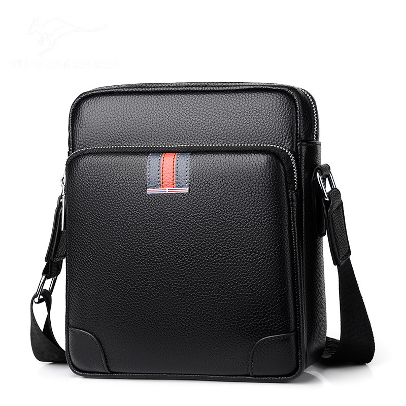 Famous Brand Small Men's Genuine Leather Men Shoulder Messenger Fashion Business Man Crossbody Bag Cowhide Briefcase