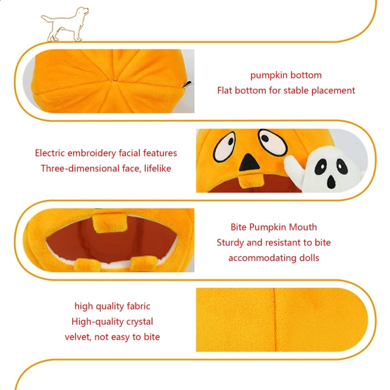 Halloween Interactive Dog Toy Hide and Seek n Puppy Toy Creaking Dog Teeth Pet Plush Toy Pumpkin Spider with Bat 240914