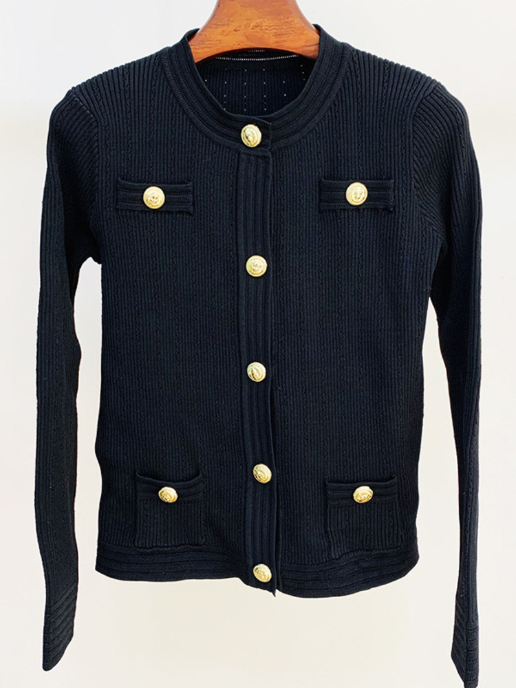 2022 Autumn Winter Two-Piece Sets Knitting Women O Neck Long Sleeve Single-Breasted Coat + Mini Skirts Fashion Trend