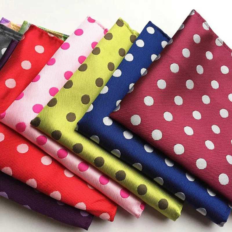 Classic blue purple black polka dot handle suitable for mens parties business offices weddings gift accessories pockets squares W240921