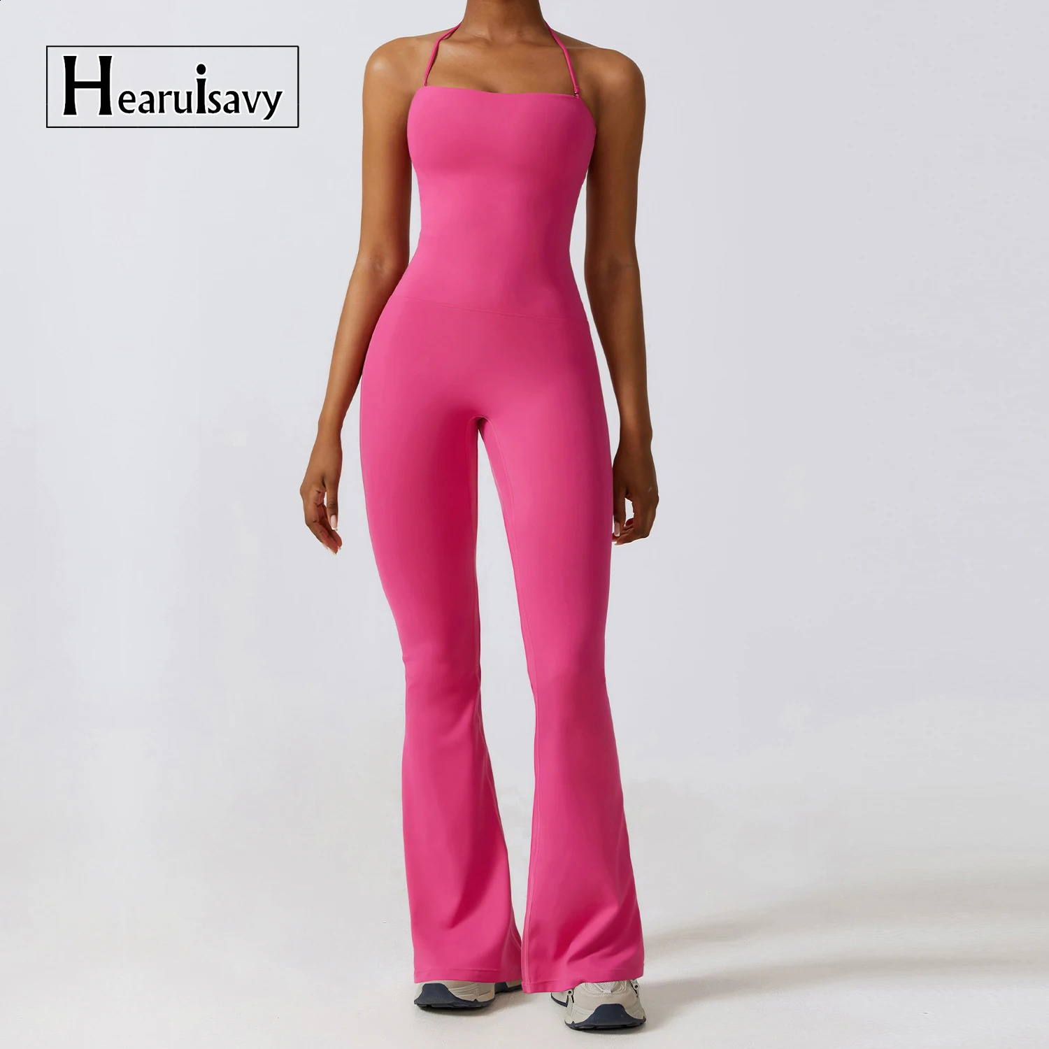One-piece Yoga Suit Bell Bottoms Gym Set Women Sports Jumpsuit Women Fitness Rompers Stretch Workout Flare Leggings Bodysuits 240914