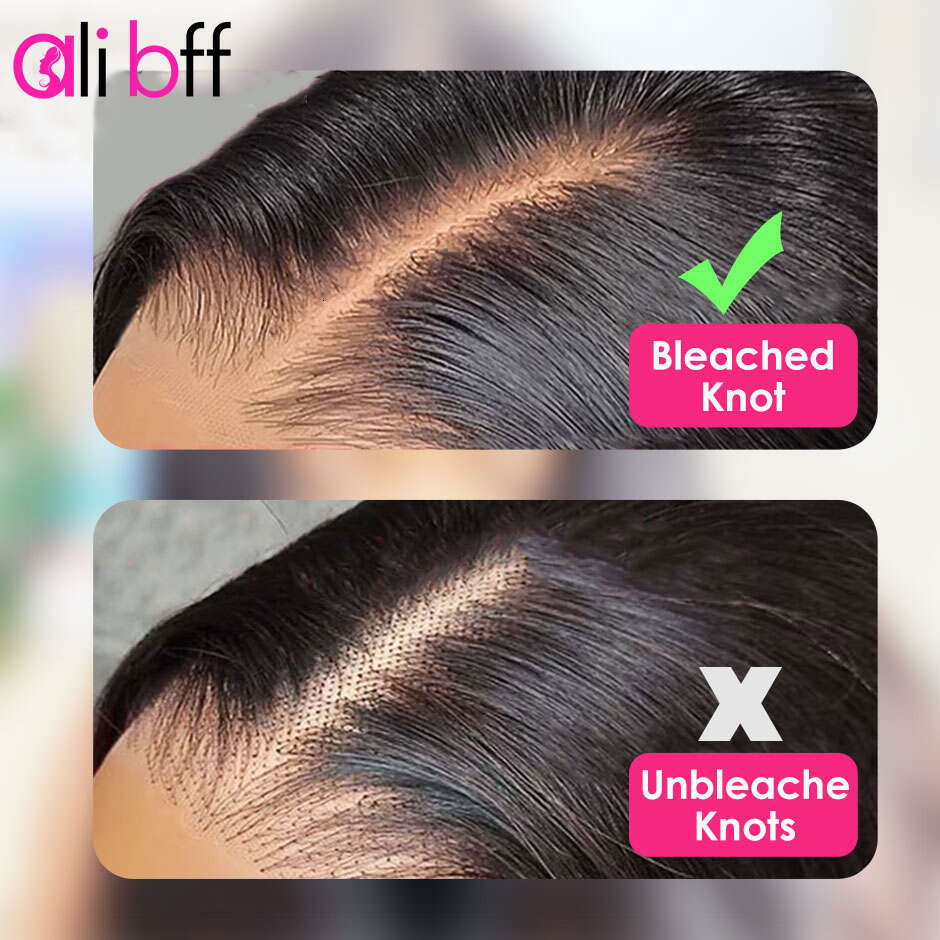 ALI BFF Go Glueless Human Hair PreBleached Knots Ready To Wear Curly Preplucked Wigs For Women Precut HD Lace Front Wig
