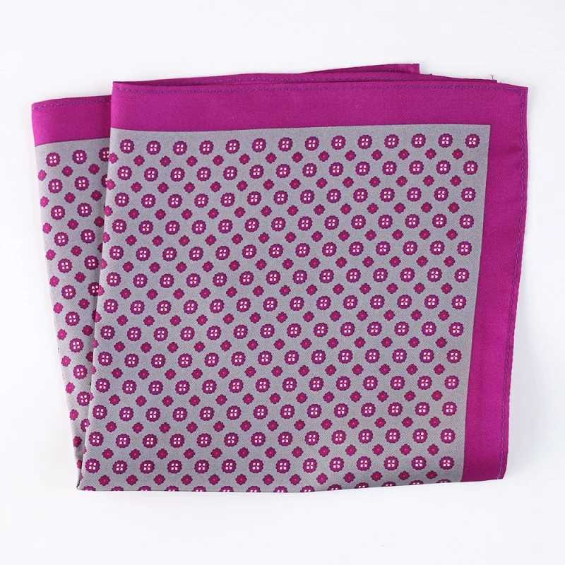 Tailor Smith Pure Natural Silk Printed Designer Hanky Pocket Square New Fashion Style Handkerchief Luxury Mens Formal NeckwearX240921