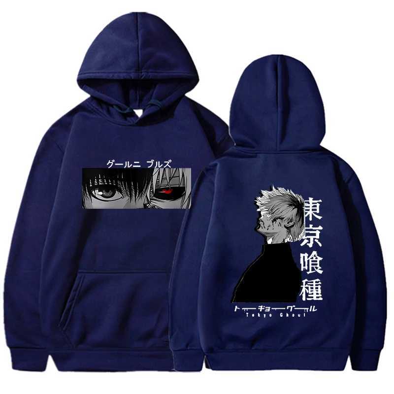 Japanese anime Kaneki Ken hoodie mens fashion trend manga printed sweater autumn winter casual loose Pullover streetwear W240921