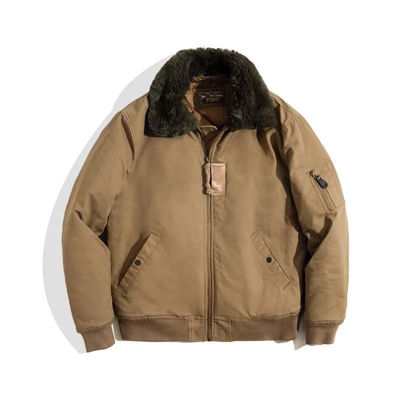 Winter Mens High-Quality Male Lapel Embroidery Wool Thick Warm Coat Loose Casual Bomber Jacket Men Clothing US 2Xl