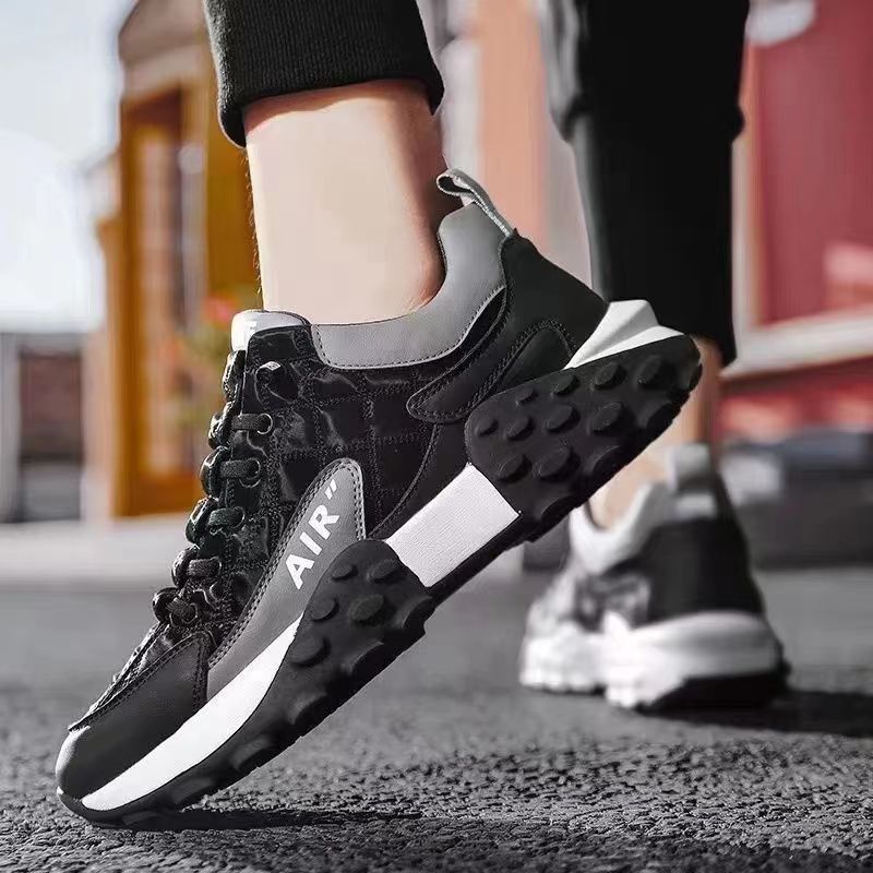 Sneakers Men Waterproof Thick Soles Leather Walking Sneaker New Sports Running Shoes