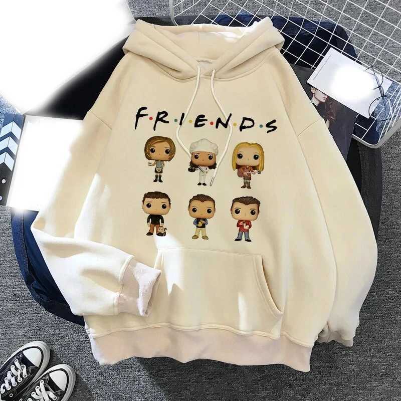 Friends TV Show Hoodies Fun Cartoon Printed Mens Fashion Hoodies Sportswear Pulling Rope Neutral Sportswear Clothing W240921