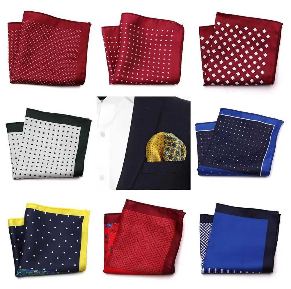 Tailor Smith New Designer Pocket Square Printed Microfiber Paisley Checked Fashion Handkerchief Dot Paisley Floral Stye HankyX240921