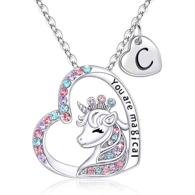Home Unicorn Necklace You Are the Magical Horse Pendant Necklace Girl Birthday Gift W240918