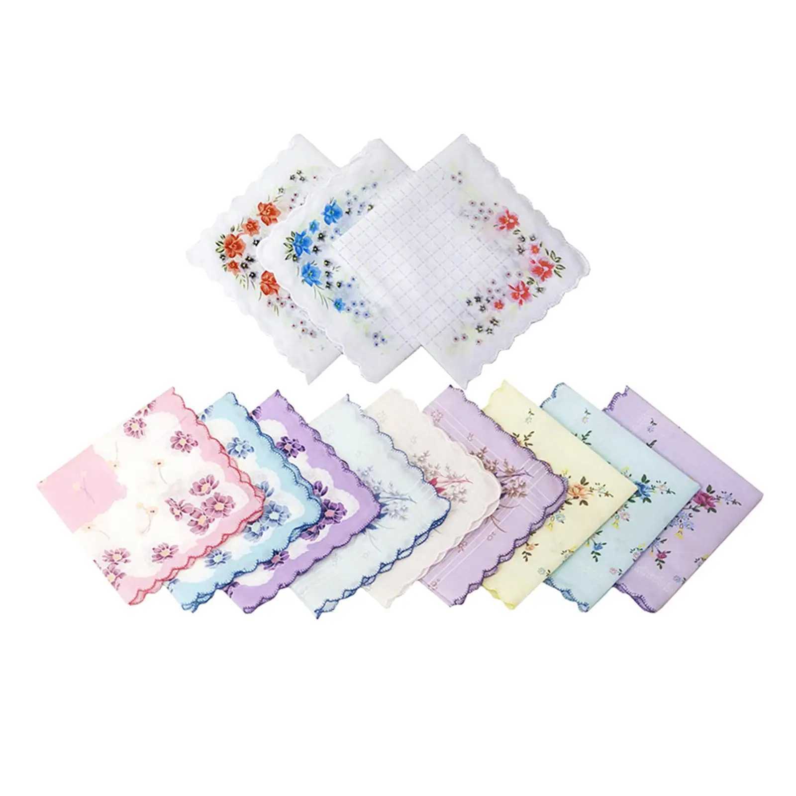 Womens Handkerchiefs Mixed Style and Color Colorful 30cmx30cm Cotton HankiesX240921