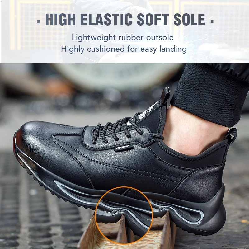 Safety shoes for mens work SteelToe industrial boots for mens protective feet and shock absorption 250226