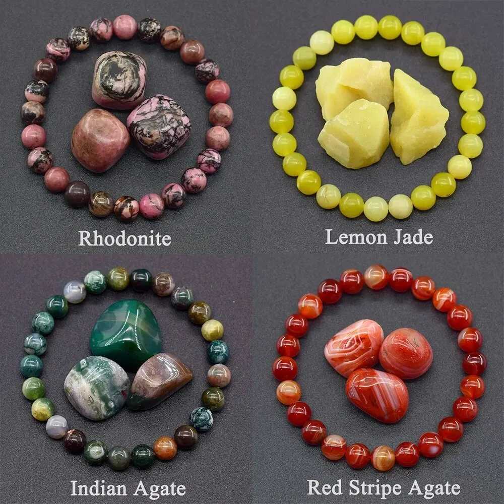 8MM Natural Epidote Zoisite Stone Bead Bracelet Homme Quartz Lava Tiger Eye Bracelet Made of Natural Stone Jewelry for WomenX240921