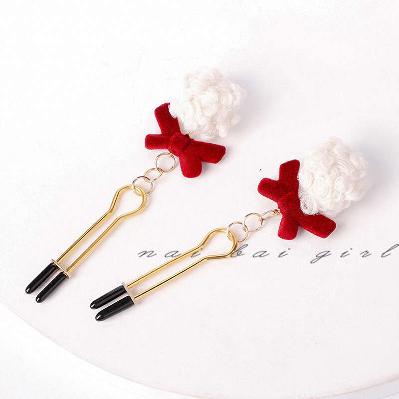 Sex toys SM props plush ball breast clip SM sex training sex breast clip alternative adult products