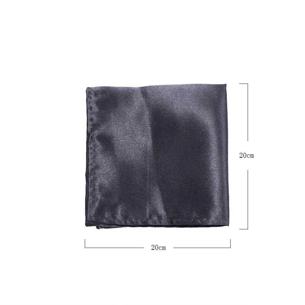 Chic Formal Fashion 15 Color Solid Formal Suit Pocket Square Hanky Men Plain Silk Pocket Square Hanky HandkerchiefX240921
