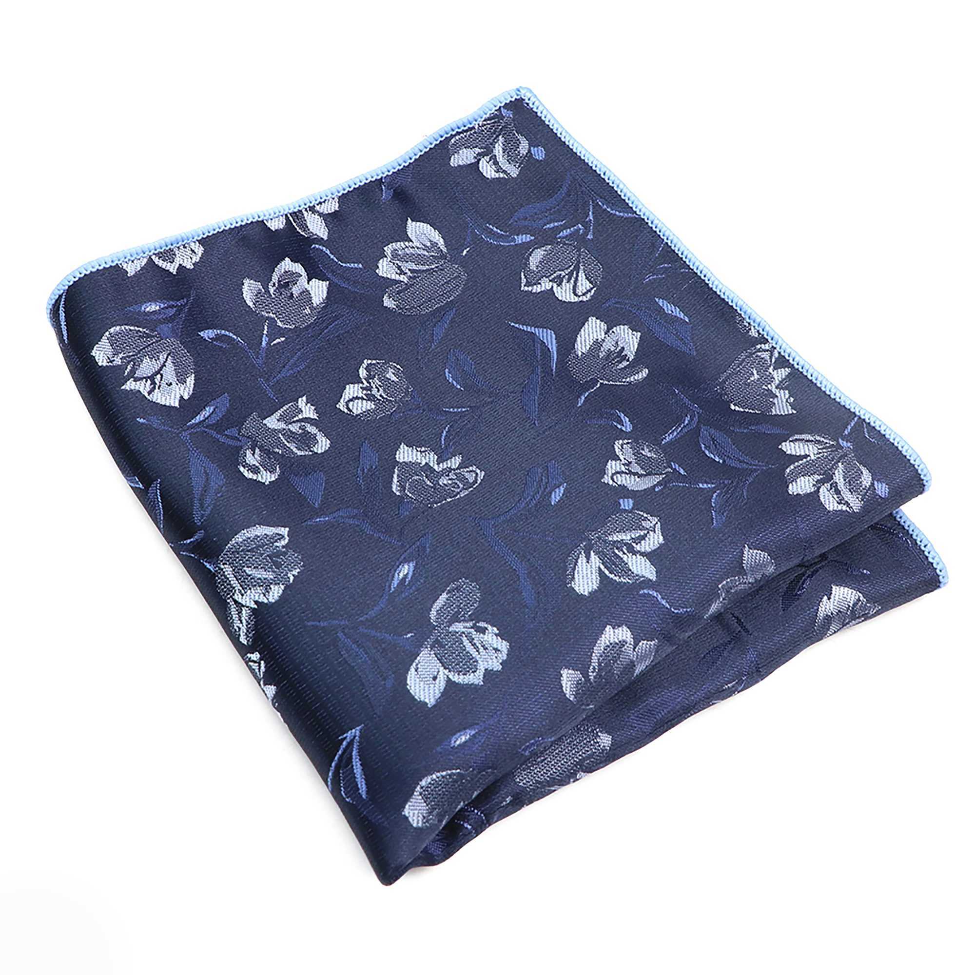 New Print Floral Leaves Dot Hankies 26cm Width Pocket Square Novelty Casual Deep Color Handkerchief Suit Hanky Gift AccessoryX240921