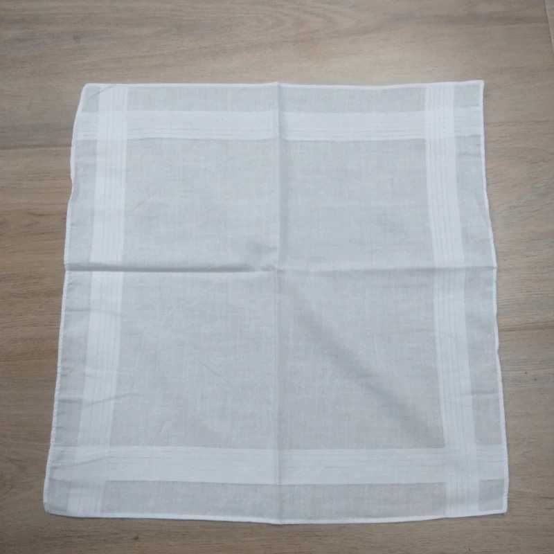 652F Soft and Elegant Lady Cotton Handkerchiefs Lace White Hankies for DIY Embroidery Tableware Cotton Women Hankies PartyX240921