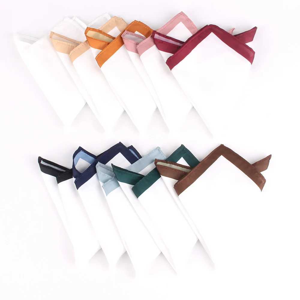 Soft fabric pocket square mens suit Kerchief mens handkerchief soft white square handkerchief W240921