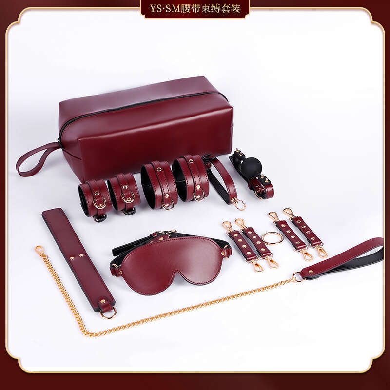 SM Sex Toys, High end Luggage Set, Wine Red Sex SM Binding Set, Couple Sex Training, Torture and Hair Agency