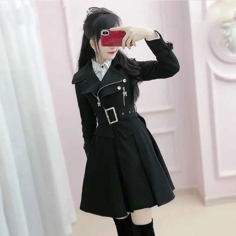 Women Trench 2024 Spring Autumn Windbreaker Beige British Coat Slim New Solid ColorX240921