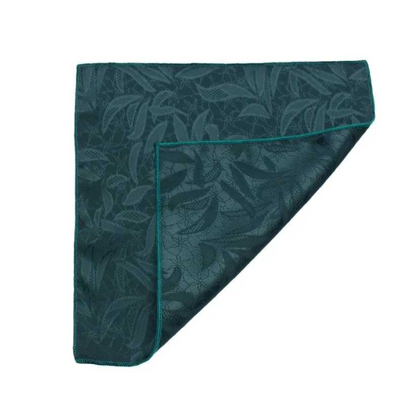 New Trendy Mens Polyester Flower Pocket Square Soft White Brown Handkerchief Floral Pattern Towel Hanky Tuxedo Suit AccessoriesX240921