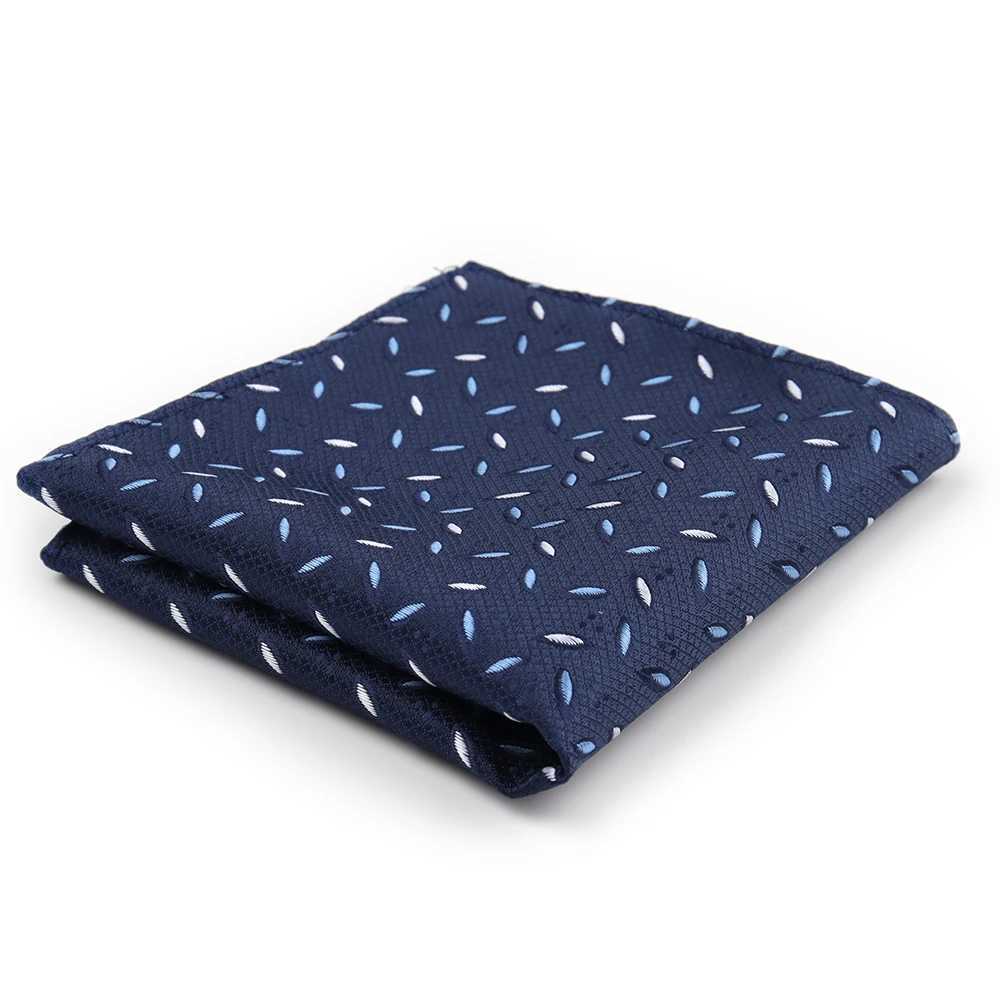 High Grade Brand Silk Kerchief Man Dark Blue Striped Fit Formal Party Wedding Pocket Square Men Handkerchiefs Suit Hanky GiftsX240921