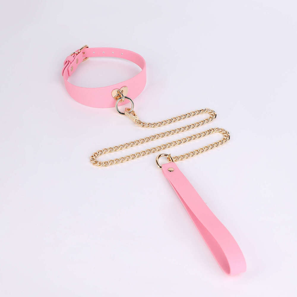 SM Sex Toys SM Training Pulling Neck Cover Barbie Pink Sex Collar Female Alternative Bed Adult Products