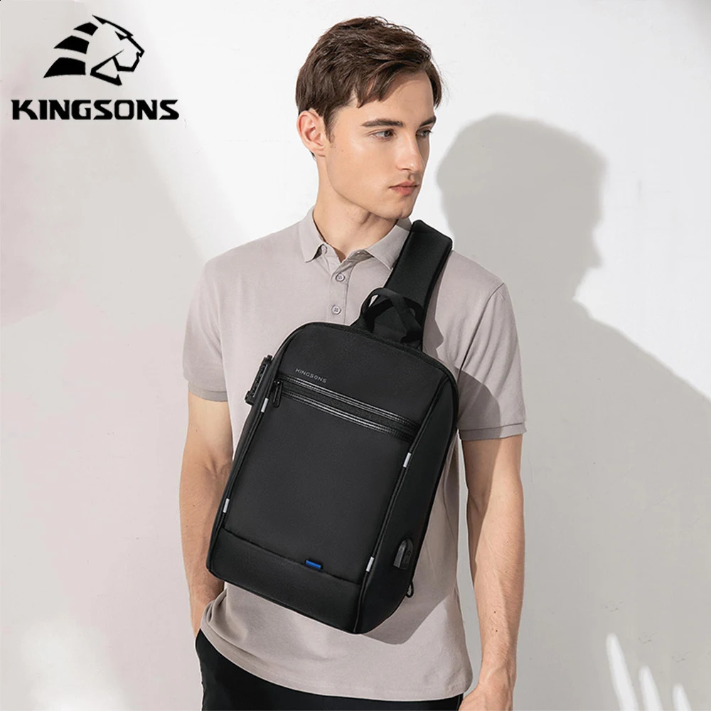 Kingsons Upgraded Waterproof One Shoulder Laptop Bag for Daily Use Junior Premium Minimalist Cool 240919