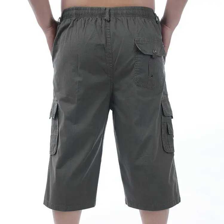 2023 Summer Fashion Casual Loose and Comfortable Mens Clothing High Waist Oversized Trend Spliced Pocket Handsome Cargo PantsX240921