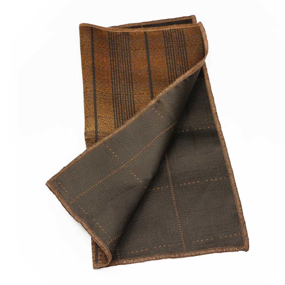 Mens polyester 24cm pocket square striped floral red blue brown classic business handle wedding party accessories W240921