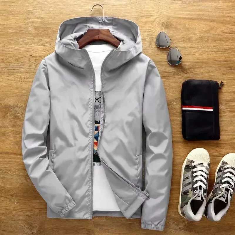 Street Clothing Top Mens Zipper Hooded Parka Outdoor Camping Jacket Waterproof Jacket Casual Sports Style Spring/Summer 2023 W240920
