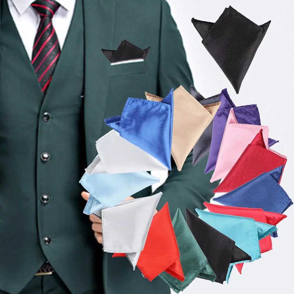 15 Color Mens White Handle Set Pocket Towel Accessories Wedding Banquet Anniversary Commercial Black Red Blue W240921