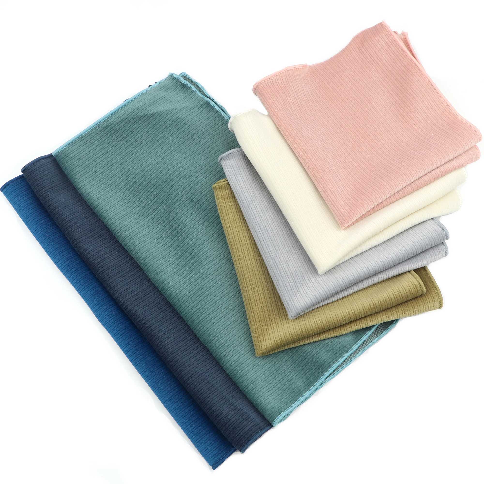 Colorful Solid Handkerchiefs Mens Candy Color Vintage Soft Downy Suede Hankie 100%Cotton Black Pocket Square Dinner AccessoriesX240921