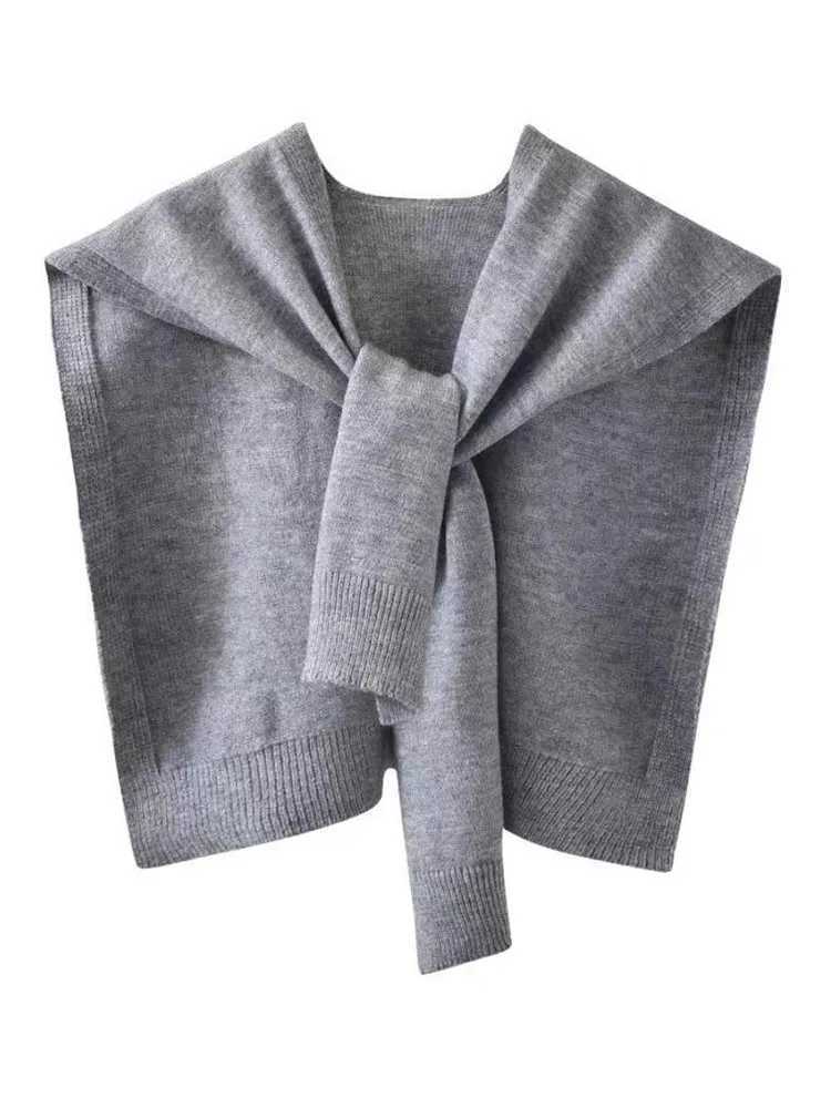 AOSSVIAO spring/summer Korean knitted shoulder solid color knot with air conditioning small shawl neck protection pink W240921