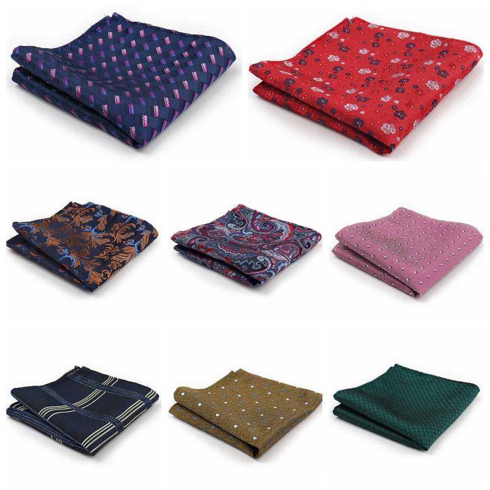 Men Handkerchief Pocket Square Silk Hanky Flower Paisley Wedding Party Floral Pocket Square Men Banquet Accessories Gift HankyX240921