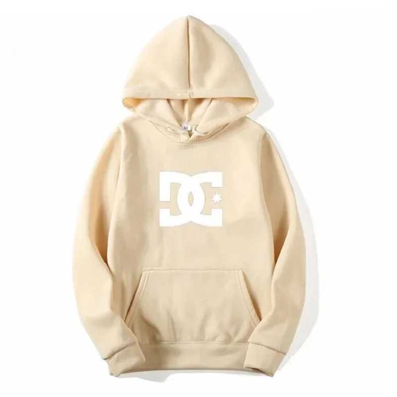 Men's Hoodies Sweatshirts DC Letter Mens Hoodies Mens and Womens Fashion Simple Long Sleeve Sweatshirts Autumn and Winter Street Trends Large Gym