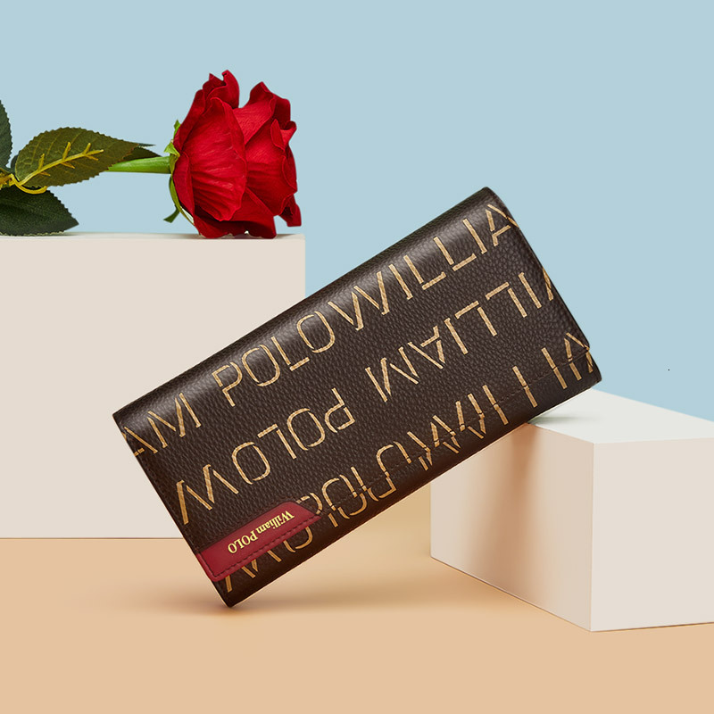 2024 female designer high-end large capacity women's long wallet leather mini wallet free shipping