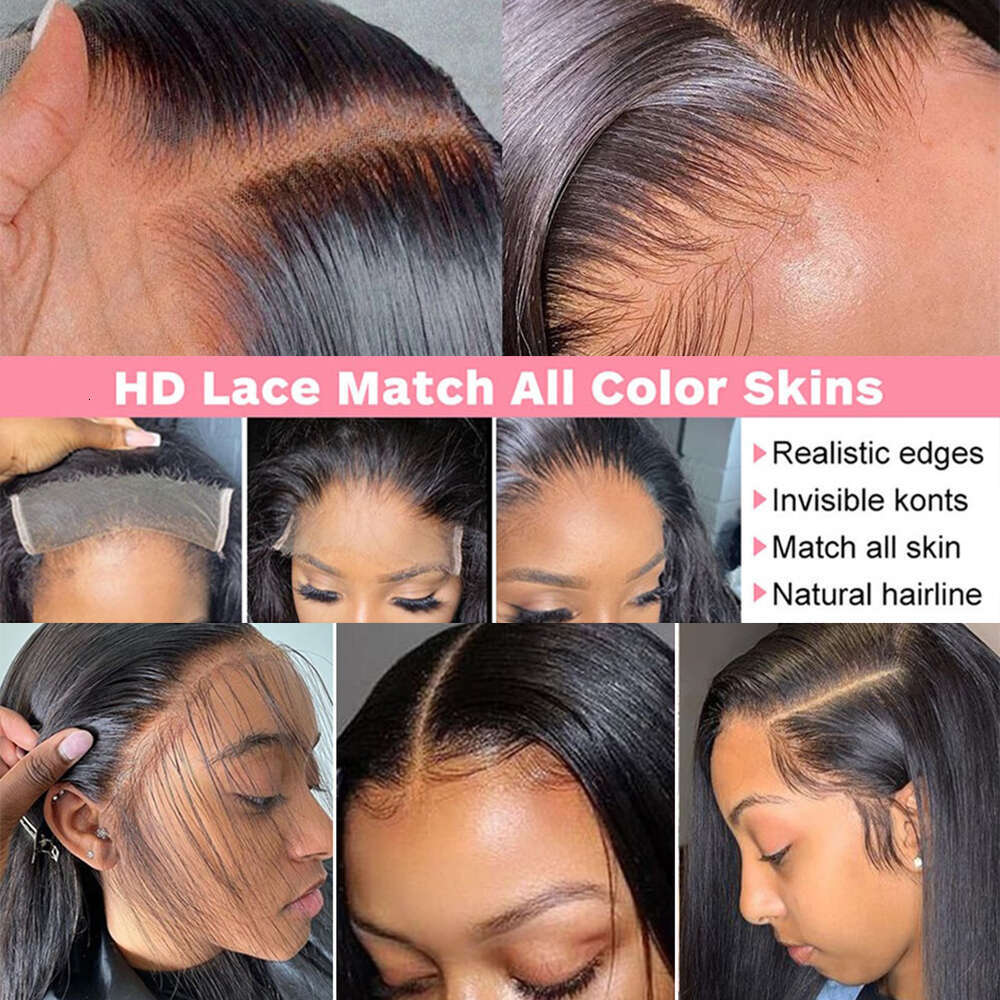 Bone Straight Front Wigs 13x4 13x6 Glueless Cheap Human Hair No Glue 4x6 5x5 Lace Closure Wig 180 Density