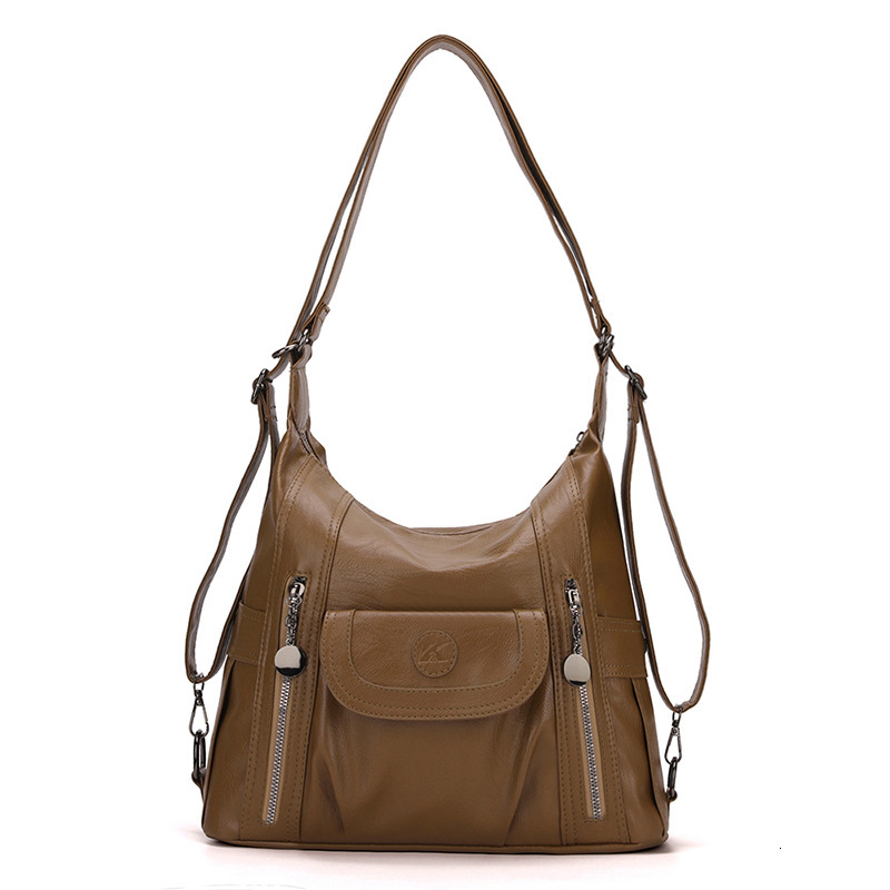 2025 New Shoulder Bag Fashion Multi Functional Crossbody Bag Designer Simple Fashion Korean Edition Large Capacity Light Luxury Handheld Crossover PU 