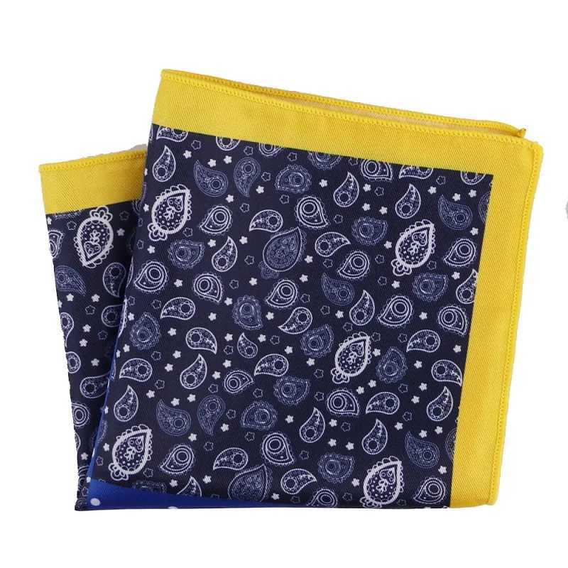 Tailor Smith Style Hankies Vivid Colorful Paisley Pocket Square Vintage Hankerchief Scarves Mens Pocket Fashion AccessoriesX240921