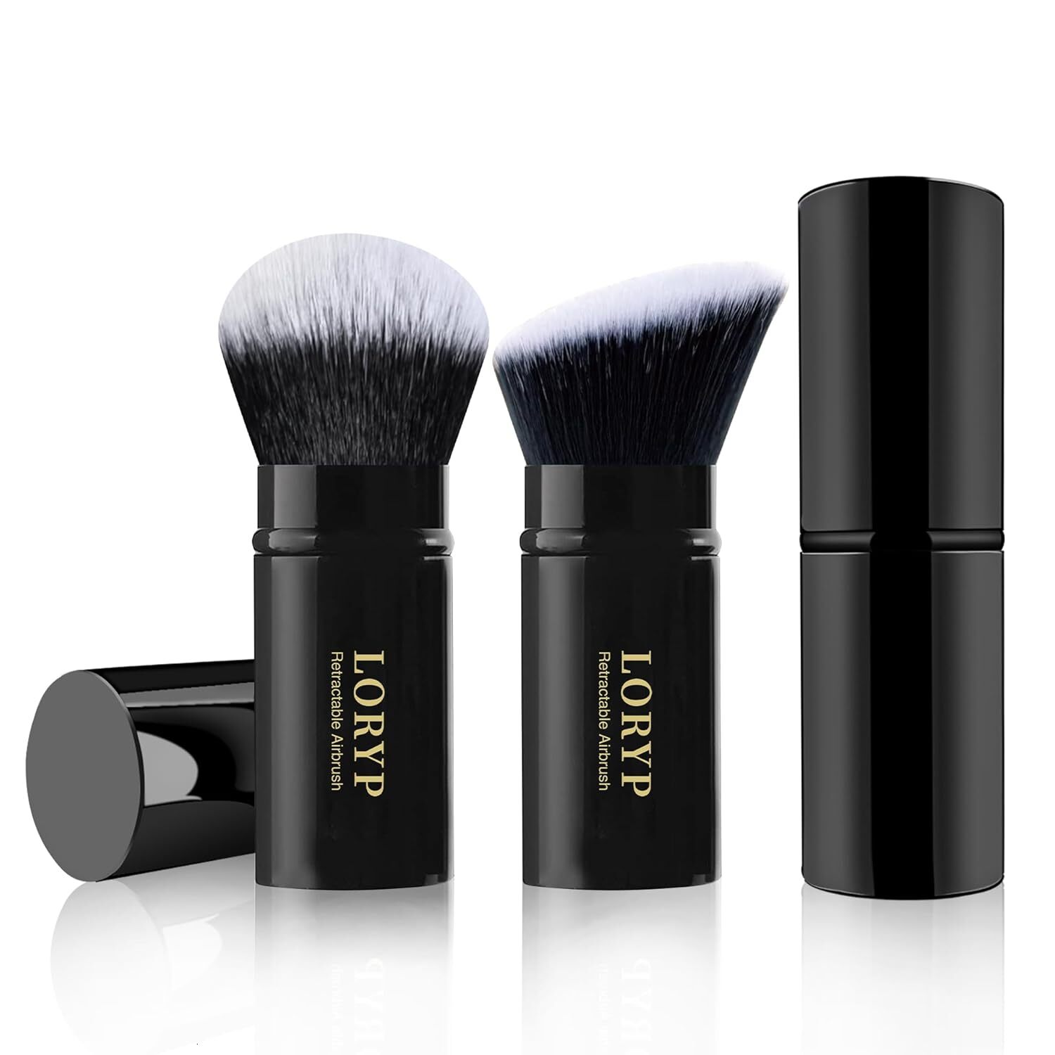 retractable spray gun kabuki brush suitable for all facial makeup and liquid foundation suitable for liquid face cream and foundation makeup aluminum 