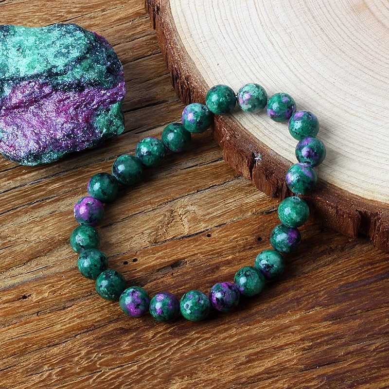 Geniune Epidote Zoisite Bead Bracelet Homme Natural Quartz Lava Tiger Eye Stone Bracelet Made of Natural Stone Jewelry for WomenX240921
