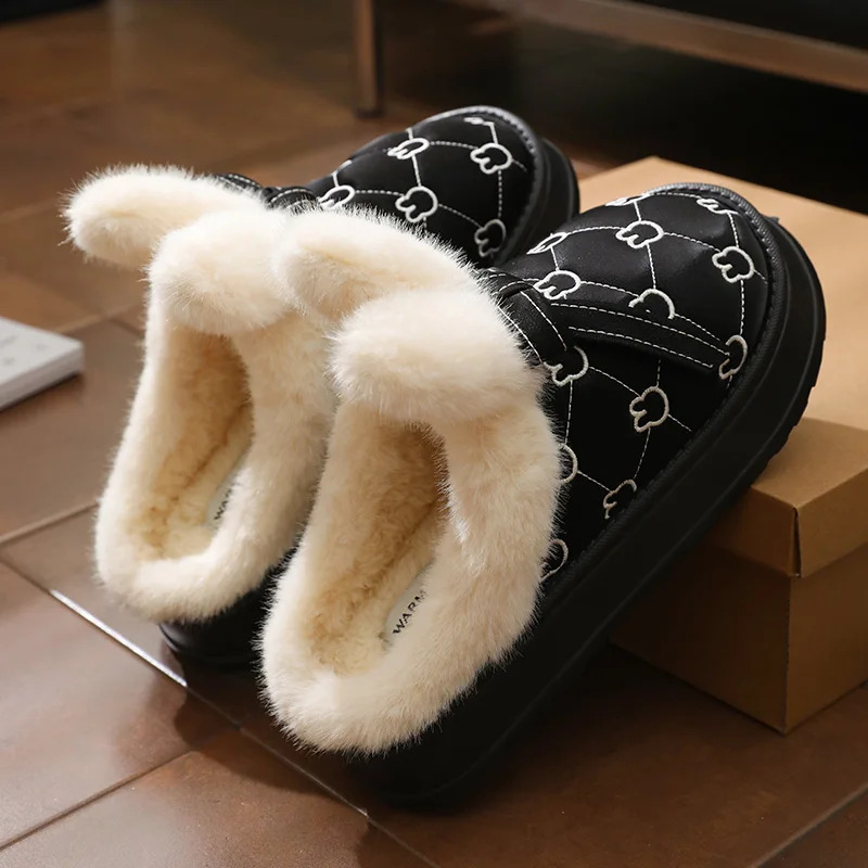 Women Winter Plush Warm Slippers Ladies Casual Fashion Cotton Slipper Female Flat Outdoor Stylish Waterproof free shipping shoes trainers loafers wome