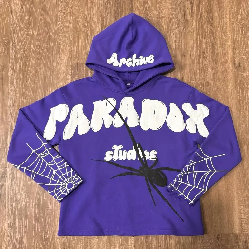 American trend Alphabet Animal Foam oversized hoodie for men Y2K vintage High street loose casual pullover couple sweatshirt 240912