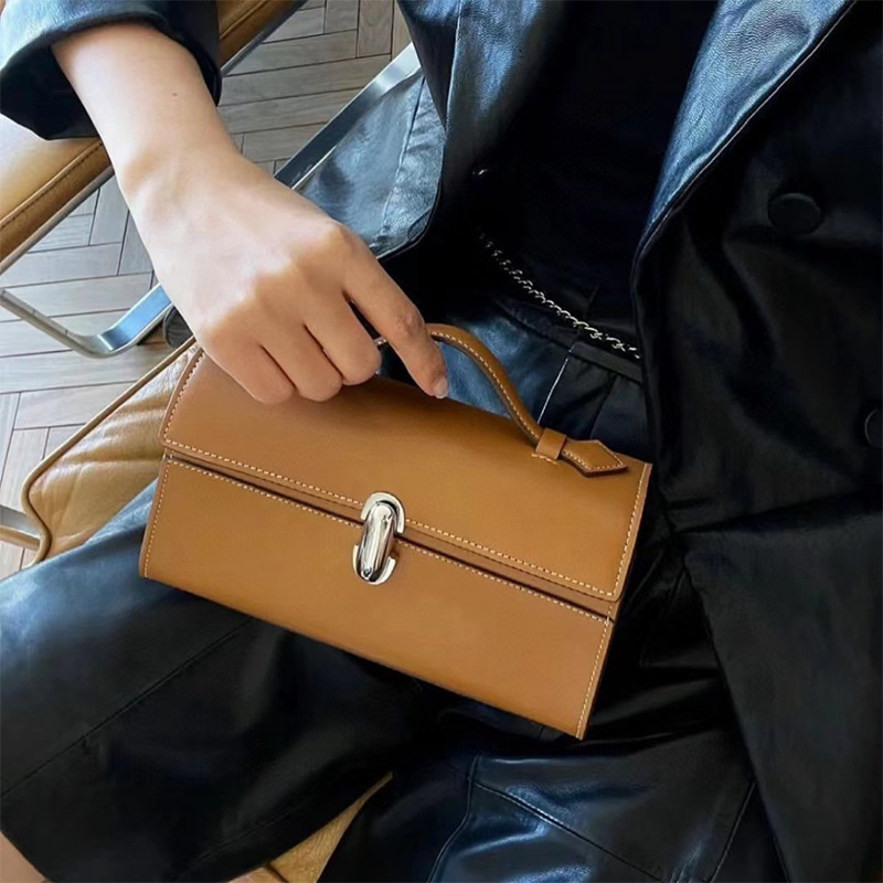 VIEE New Fashion Women's Handbag Cowhide Vintage Frosted Flap Small Square Bag Suede Leather Lady Purse